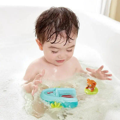 Fidtoy Bateau de Bain Rétrofriction Ours en Peluche pour Tout-Petits Jeu d'Eau