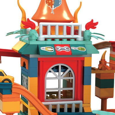 Juego de bloques de construcción Fidtoy Car Run – Pista de canicas Juguete de construcción STEM para niños