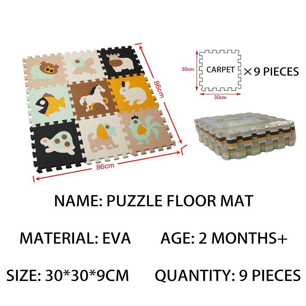 Foam Animal Puzzle Learning Floor Mat