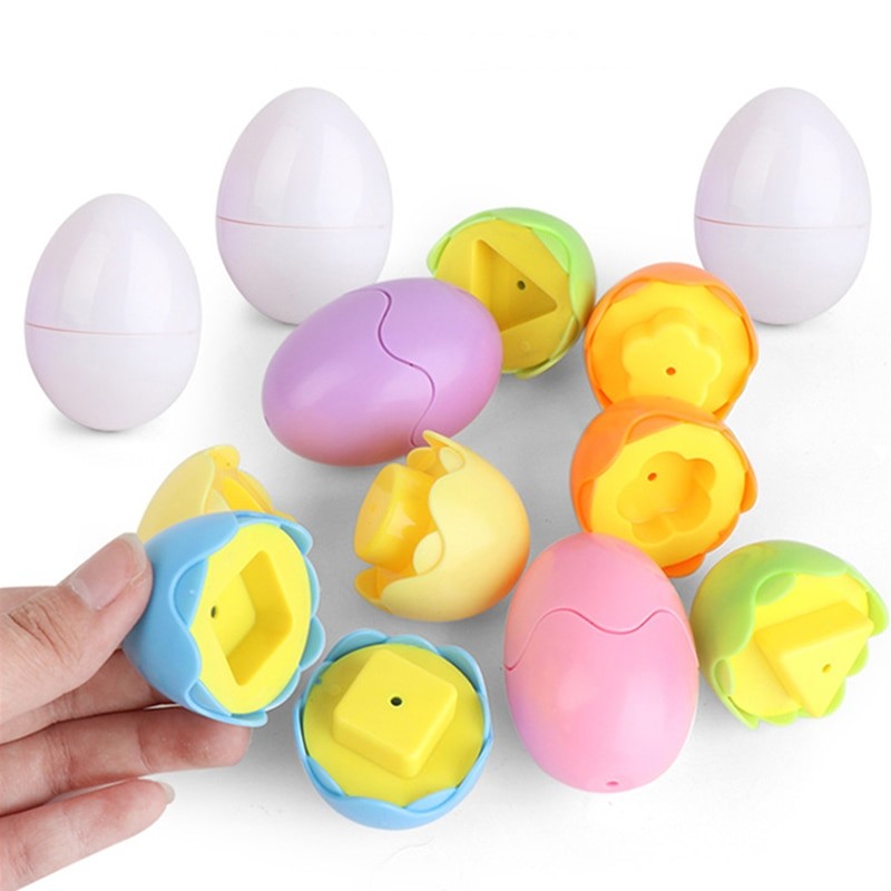 Fidtoy Dinosaur Matching Eggs Toy for Toddlers – Montessori Shape Sorting Learning Eggs Set
