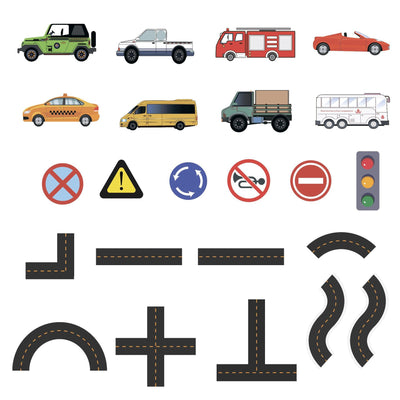 Bath Cars™ - Enorm Plezier In Bad -  Foam Verkeer Badspeelgoed Set