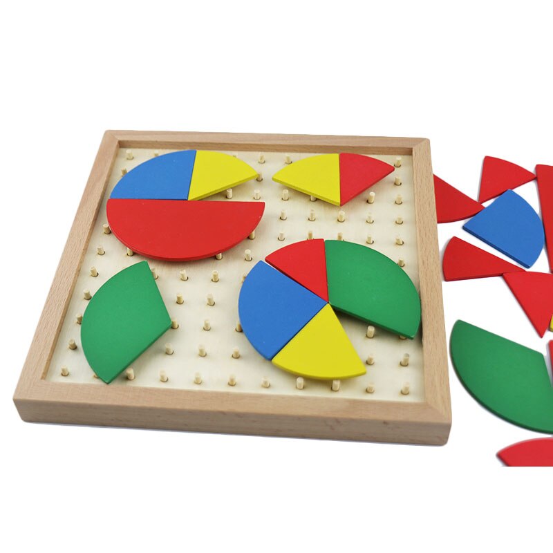 Fidtoy Montessori Tableau de fractions – Jouet d'apprentissage des mathématiques visuelles pour enfants de 3 ans et plus