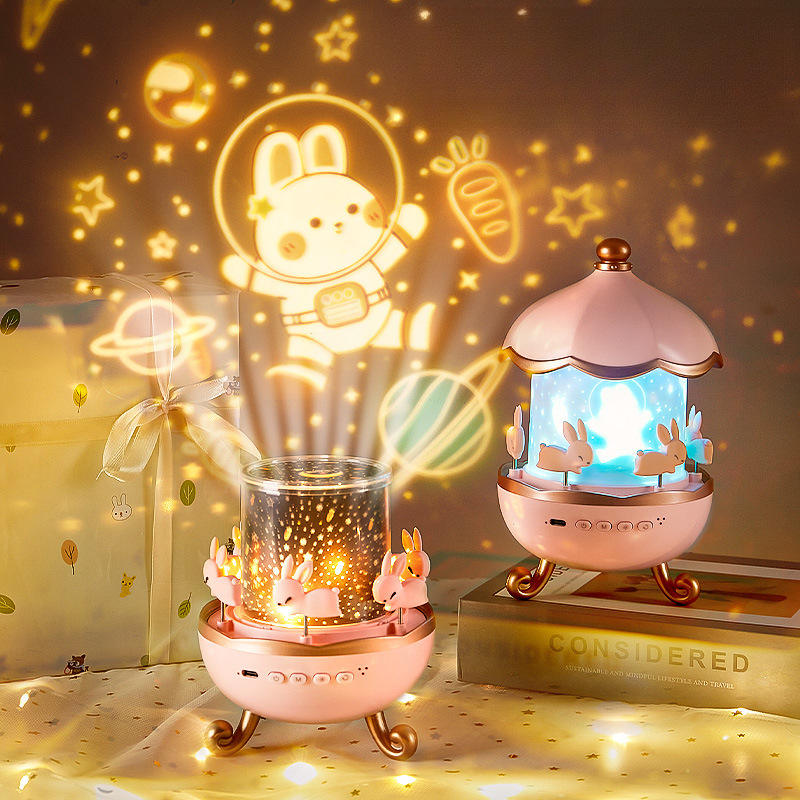 Veilleuse projecteur d'étoiles multifonction Fidtoy pour enfants – Musique Bluetooth et lampe de plafond LED