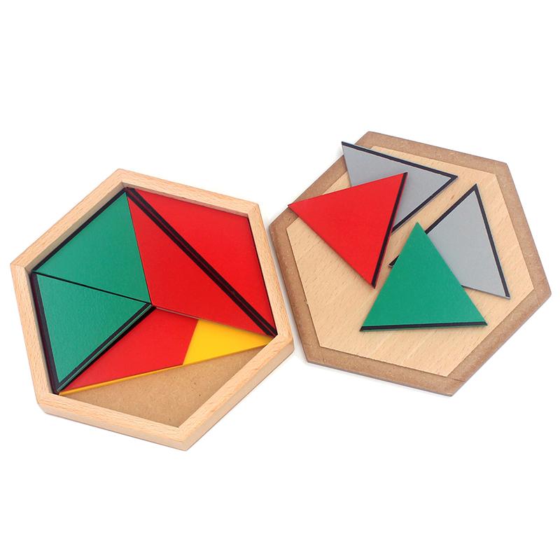 Juego de triángulos constructivos Fidtoy Material Montessori