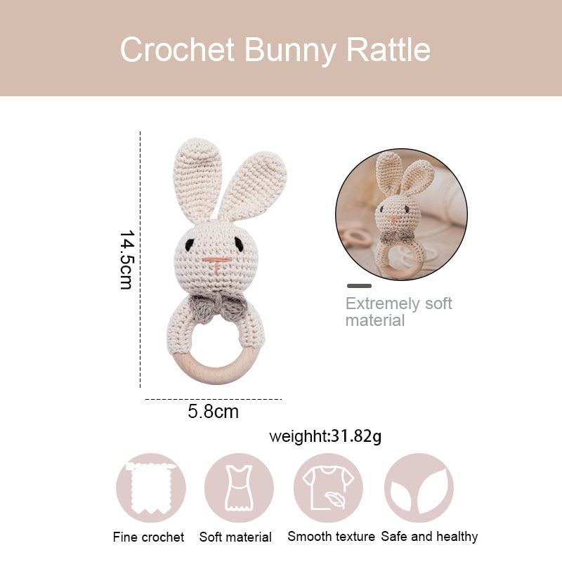 Juguete sensorial para bebés Fidtoy SnuggleBud Sonajero y mordedor