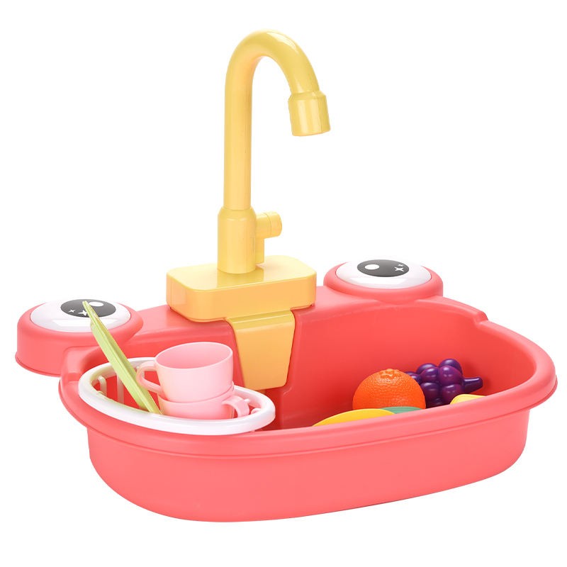 Évier de cuisine Fidtoy pour enfants avec eau courante – Jouet d'imitation pour tout-petits