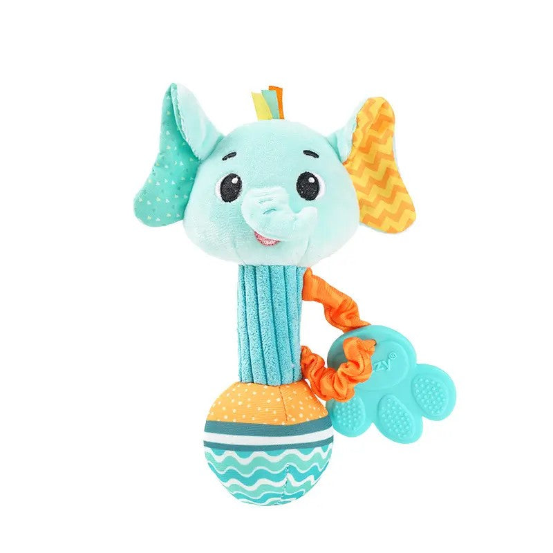 Fidtoy Plush Baby Rattle Toy Set for Newborns – Soft Animal Sensory Rattles for Infant Grasping, Sound Discovery, and Early Development