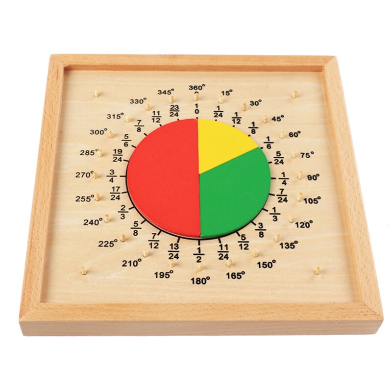 Fidtoy Montessori Tableau de fractions – Jouet d'apprentissage des mathématiques visuelles pour enfants de 3 ans et plus