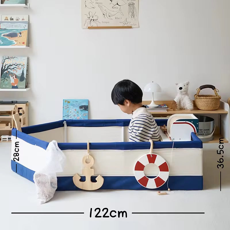 Juego de simulación de barco de pesca de madera para niños – Juguete Montessori de aventura oceánica con caña, peces y accesorios | Juguetes Eduspark