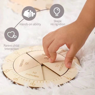 Rompecabezas de Reloj de Madera - Los Mejores Juguetes Matemáticos