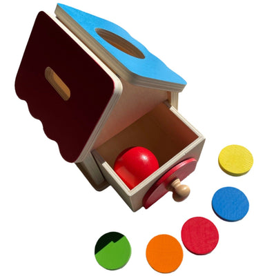 Cajón de monedas y pelotas Montessori 2 en 1