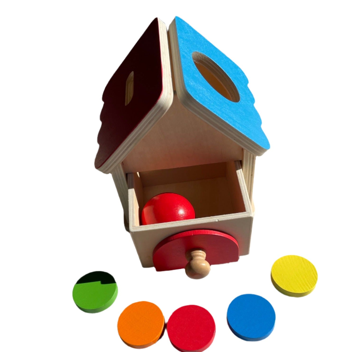 Cajón de monedas y pelotas Montessori 2 en 1