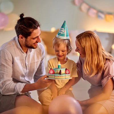 Fidtoy Interactive Birthday Cake Toy Light Sound Pretend Play Set