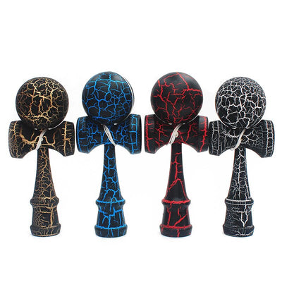 Juguete de habilidad de madera Fidtoy Kendama Cracks para niños