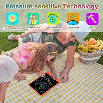 Pizarra de dibujo LCD a color Fidtoy de 15 pulgadas – Pizarra magnética para niños de 3 a 8 años