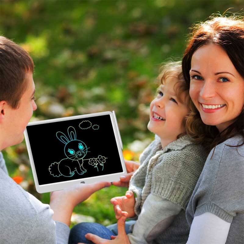 Pizarra de dibujo LCD a color Fidtoy de 15 pulgadas – Pizarra magnética para niños de 3 a 8 años