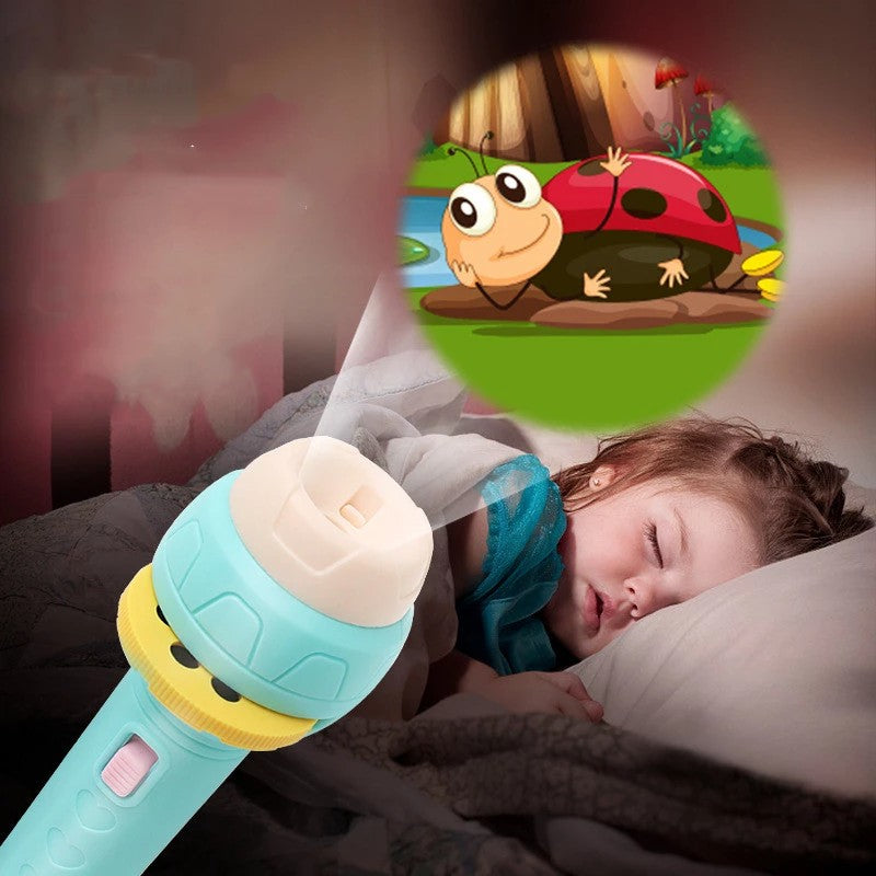 Fidtoy Projecteur d'histoires pour enfants – Lampe de projection d'histoires pour le coucher avec 10 disques d'histoires
