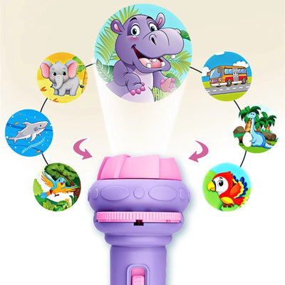 Fidtoy Projecteur d'histoires pour enfants – Lampe de projection d'histoires pour le coucher avec 10 disques d'histoires