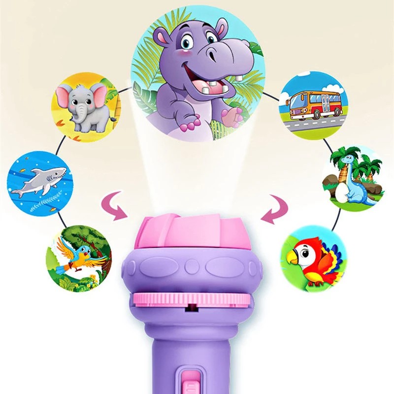 Fidtoy Projecteur d'histoires pour enfants – Lampe de projection d'histoires pour le coucher avec 10 disques d'histoires