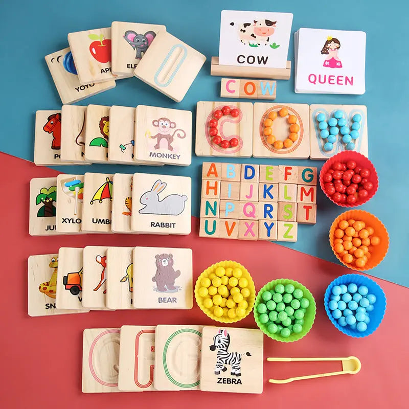 Jeu de balle à clipser éducatif