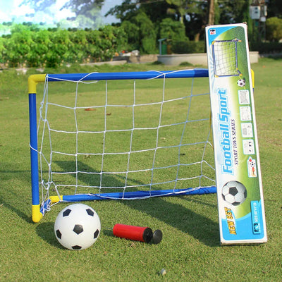Lot de buts de football Fidtoy Junior avec pompe à ballon pour enfants