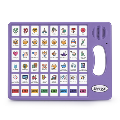 Dispositif de communication AAC Fidtoy pour l'autisme - Aide vocale bilingue pour les tout-petits
