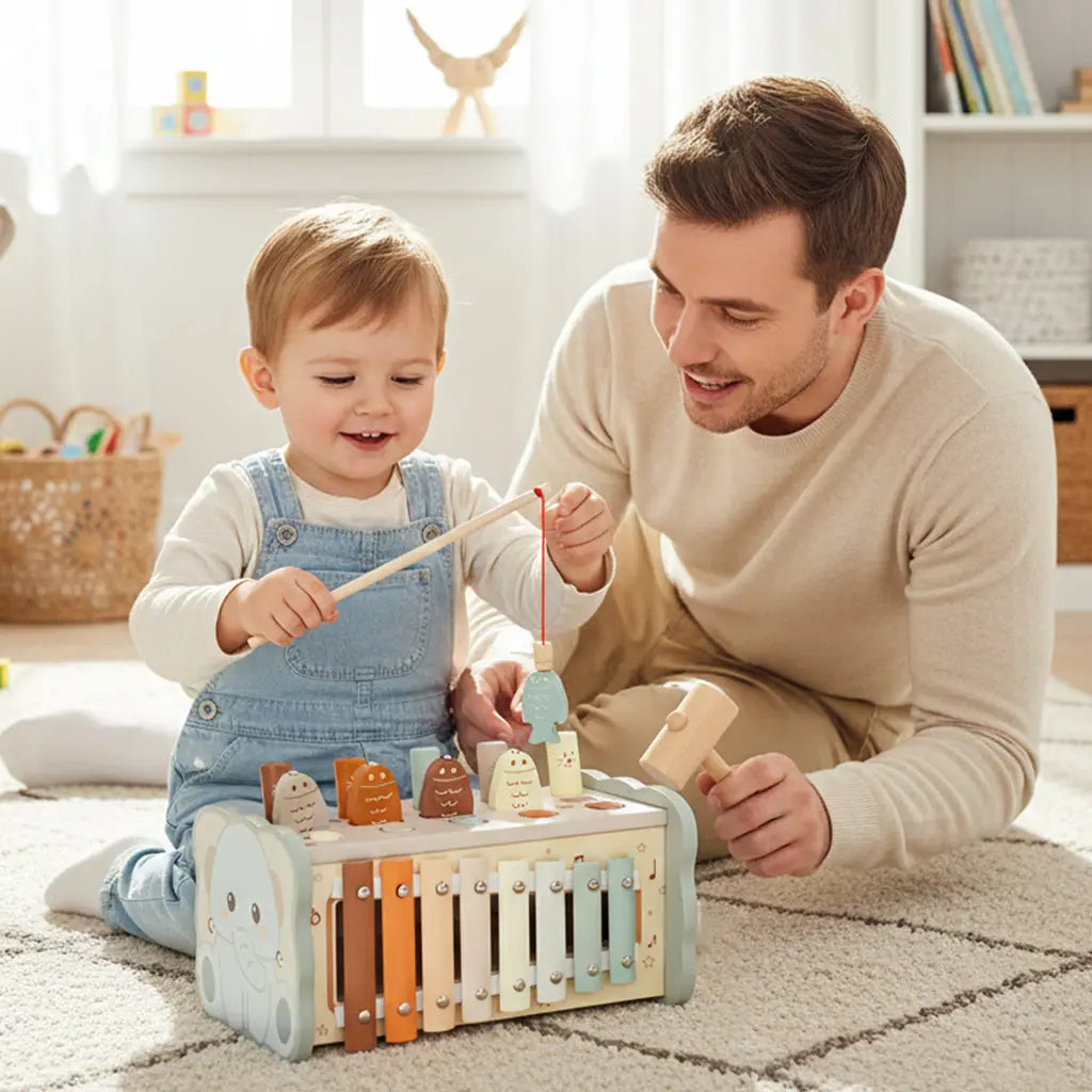 Fidtoy Sensory Music Toy Set for Toddlers - Montessori Educational Wooden Toy