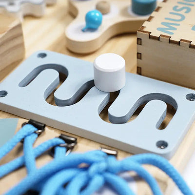 Tabla de actividades Montessori - Juguete para el desarrollo sensorial y la motricidad fina en niños pequeños