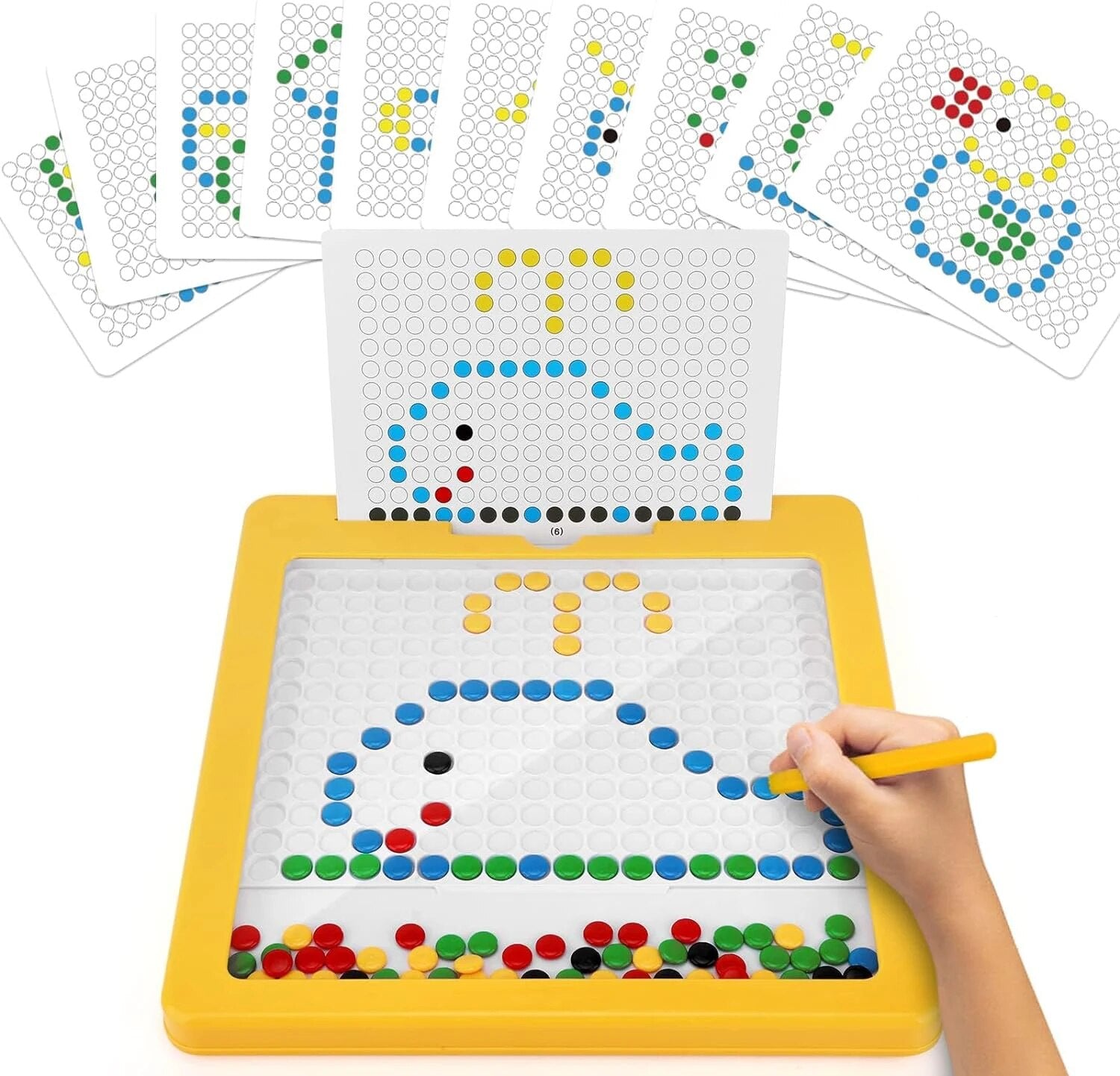 Tablette de Dessin Magnétique Fidtoy pour Enfants – Jouet de Perles Montessori Artistique et Créatif pour Tout-petits