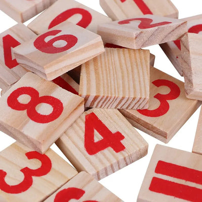 Fidtoy Boîte de bâtonnets Montessori en bois – Jouet d'apprentissage des mathématiques pour les tout-petits