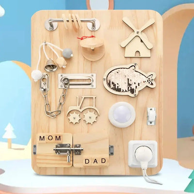 Fidtoy Tableau d'activités Montessori en bois pour tout-petits – Tableau d'apprentissage pour la motricité fine