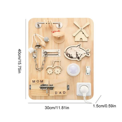 Fidtoy Tableau d'activités Montessori en bois pour tout-petits – Tableau d'apprentissage pour la motricité fine