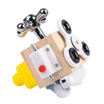 Fidtoy Montessori Tablero Ocupado en Cubo para Niños Pequeños – Juguete para el Desarrollo Sensorial y Cognitivo