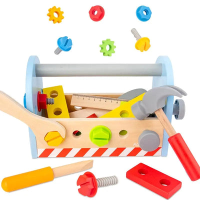 Fidtoy Montessori Boîte à Outils en Bois pour Enfants – Création DIY & Motricité Fine