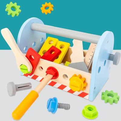 Fidtoy Montessori Boîte à Outils en Bois pour Enfants – Création DIY & Motricité Fine