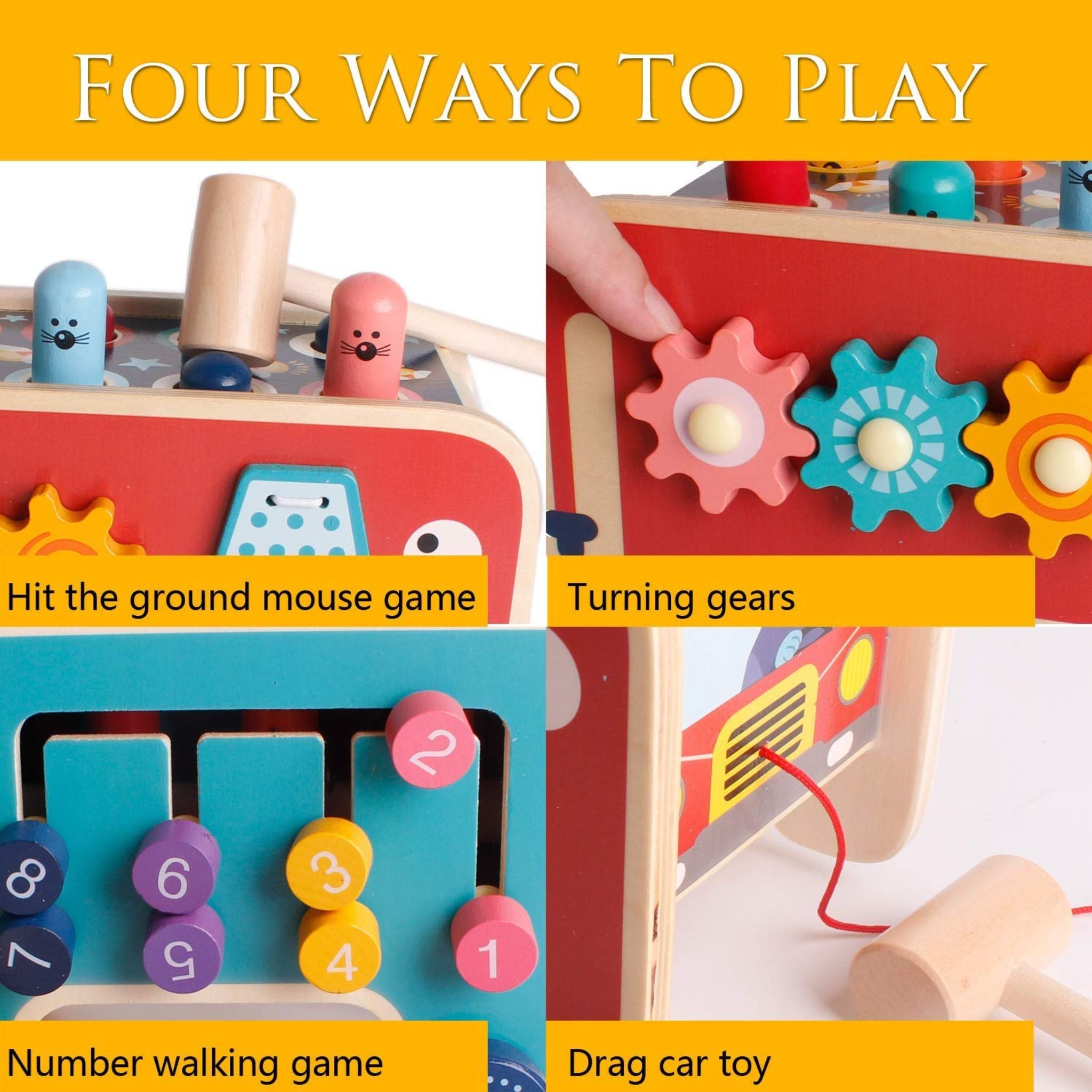 Montessori de madera Whack-A-Mole