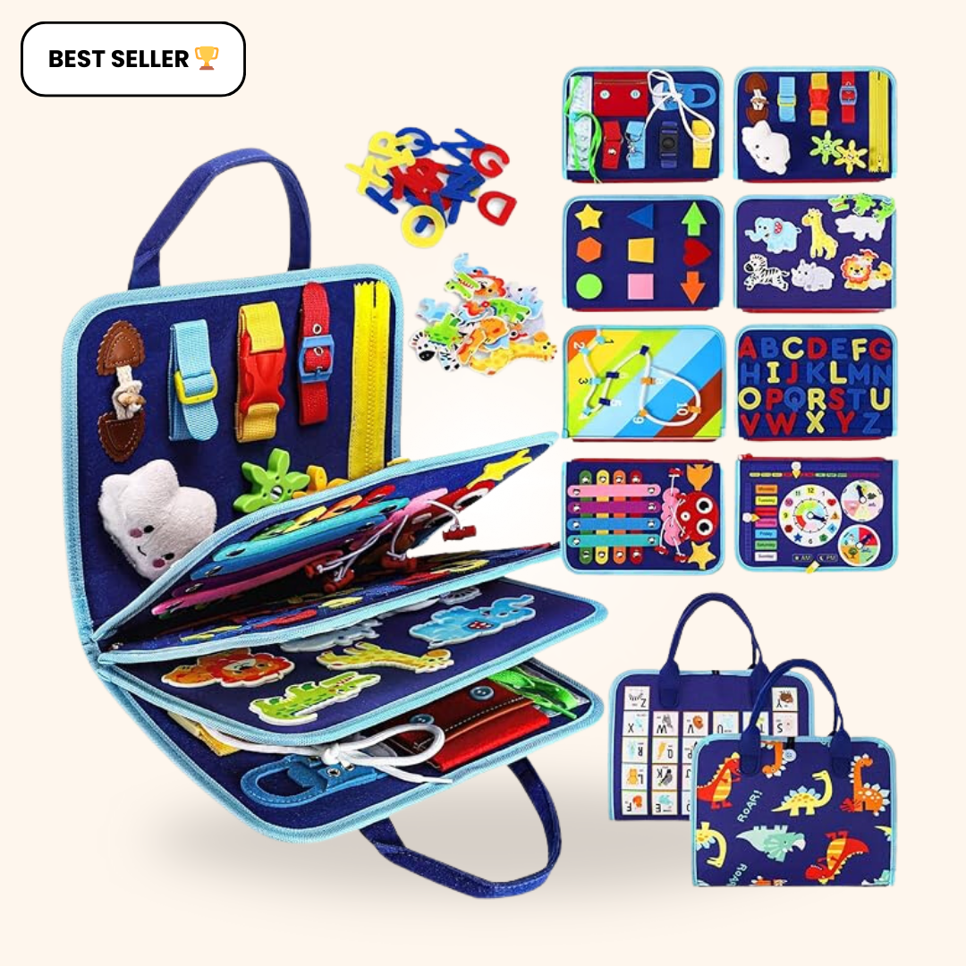 Fidtoy Montessori Busy Board para niños pequeños Juguete de aprendizaje de viaje