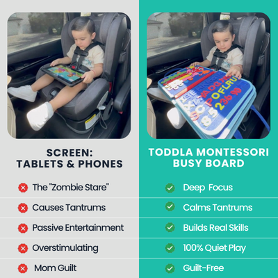 Fidtoy Montessori Busy Board para niños pequeños Juguete de aprendizaje de viaje