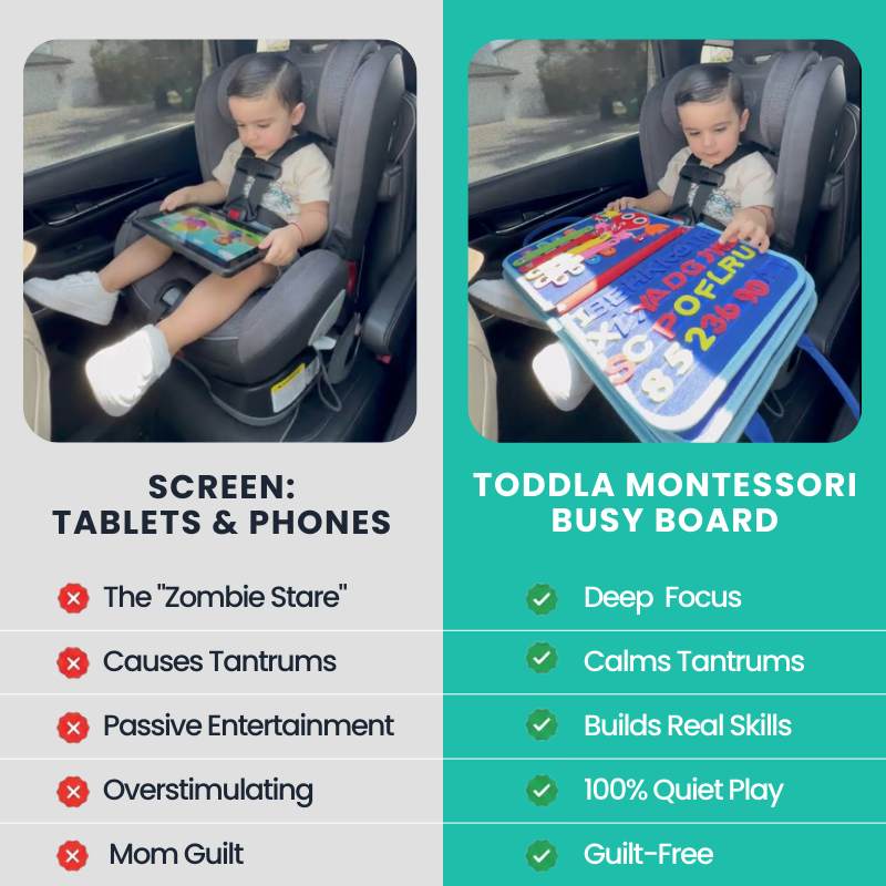 Fidtoy Montessori Busy Board para niños pequeños Juguete de aprendizaje de viaje