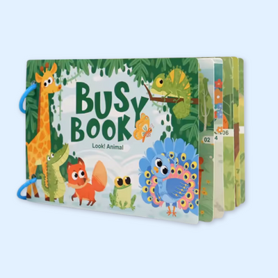 Libro sensorial Montessori Fidtoy para niños pequeños, aprendizaje interactivo del alfabeto