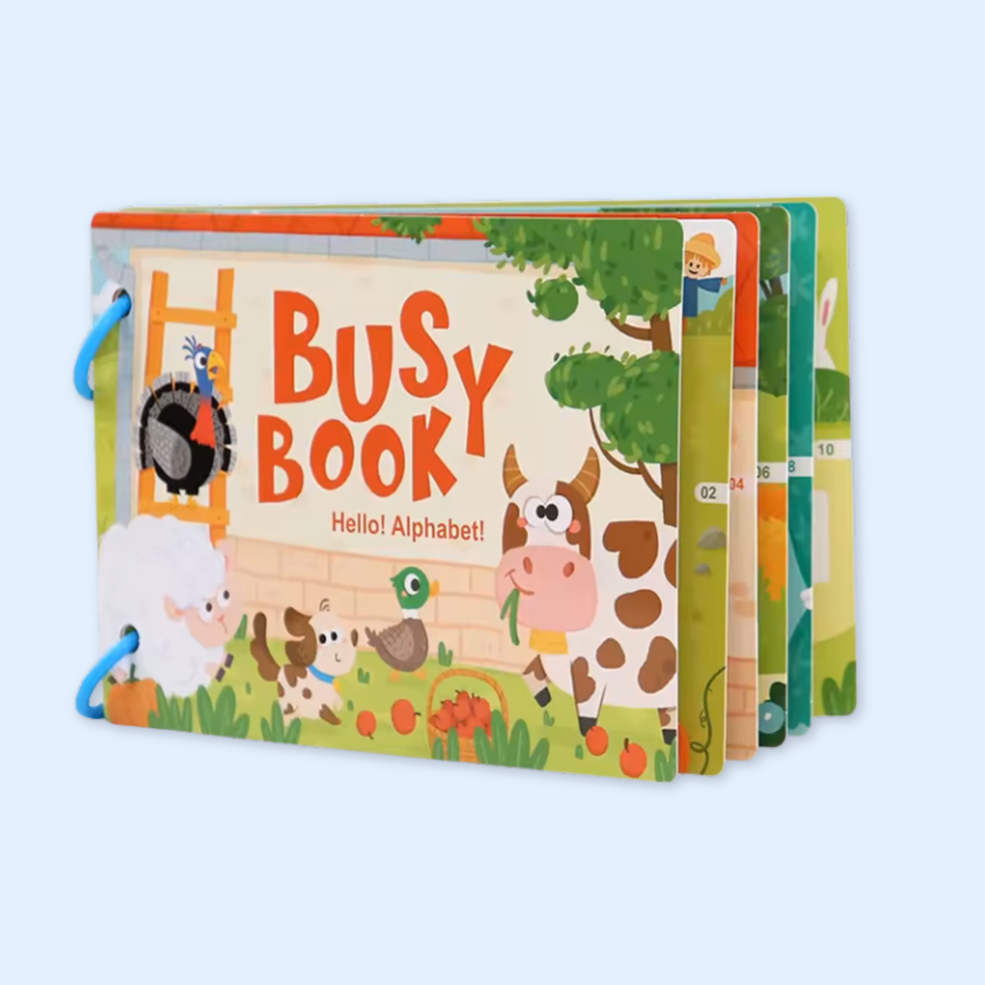 Libro sensorial Montessori Fidtoy para niños pequeños, aprendizaje interactivo del alfabeto