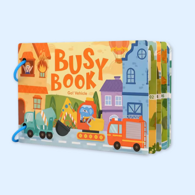 Libro sensorial Montessori Fidtoy para niños pequeños, aprendizaje interactivo del alfabeto