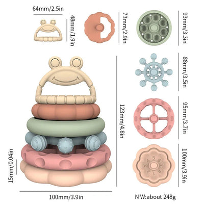 Fidtoy Montessori Stacking Teething Toy for Babies