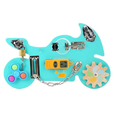 Fidtoy Tableau d'activités moto Montessori pour tout-petits - Développement de la motricité fine