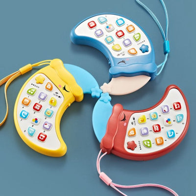 Fidtoy My First Light Mobile Phone Baby Phone Plastic Interactive Toy with Sounds Music Big Buttons Night Light for Toddlers 18M+