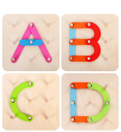 Fidtoy Chiffres et Lettres Puzzle en Bois