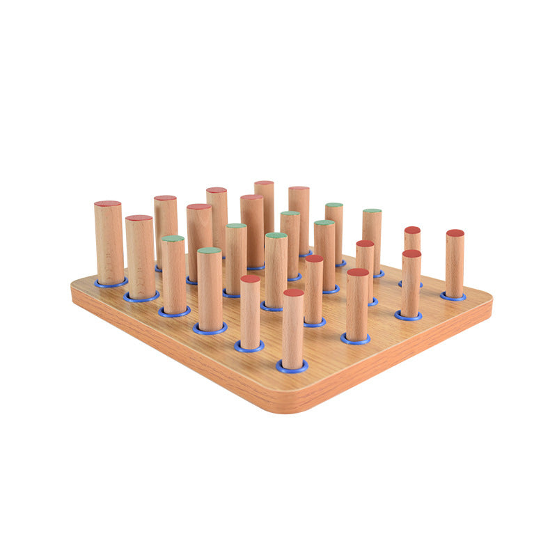 Equipo de terapia de mano extragrande, tablero de clavijas de madera para ejercicios de dedos para mejorar la motricidad fina