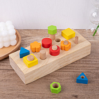 Jouet Montessori en bois avec vis, écrous et boulons, tableau d'activités