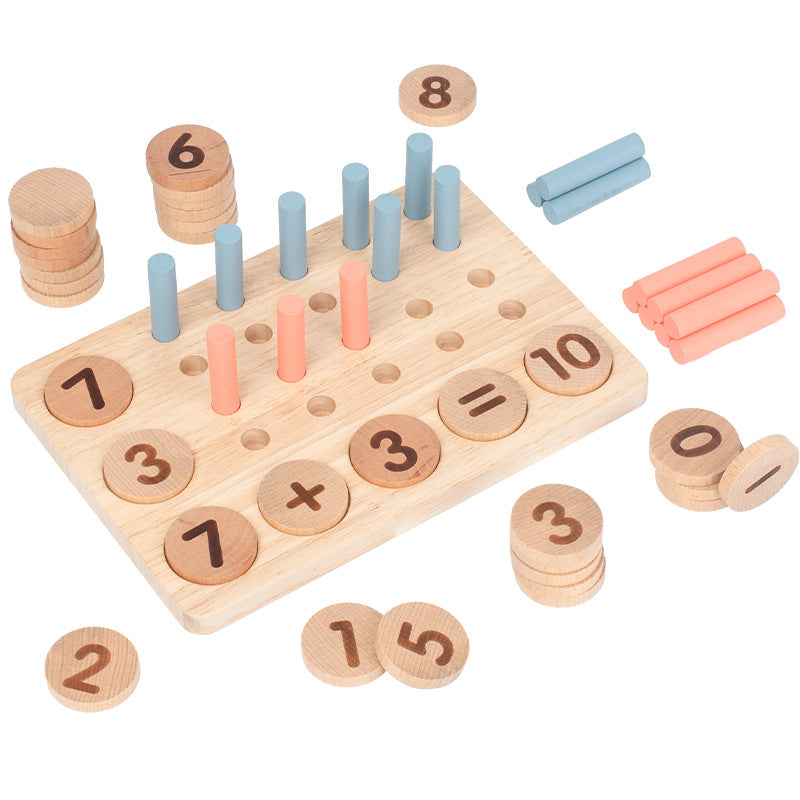 Tablero Montessori Básico de Clavijas de Conteo y Varillas Numéricas