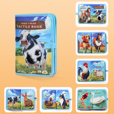 Toddler Plush Tactile Animal Sensory Tearproof Book